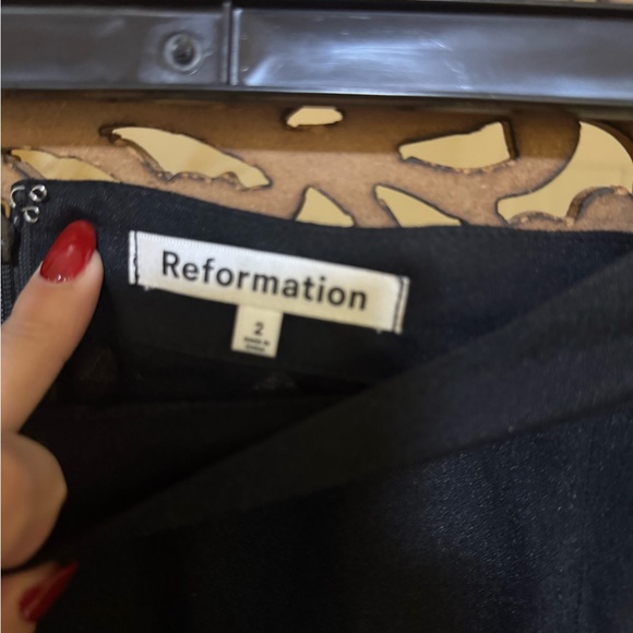 Reformation Mini Black Skirt - Picture 3 of 4
